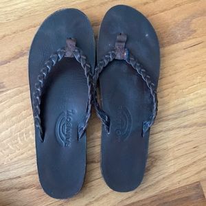 Women’s Rainbow Braided Flipflops size8